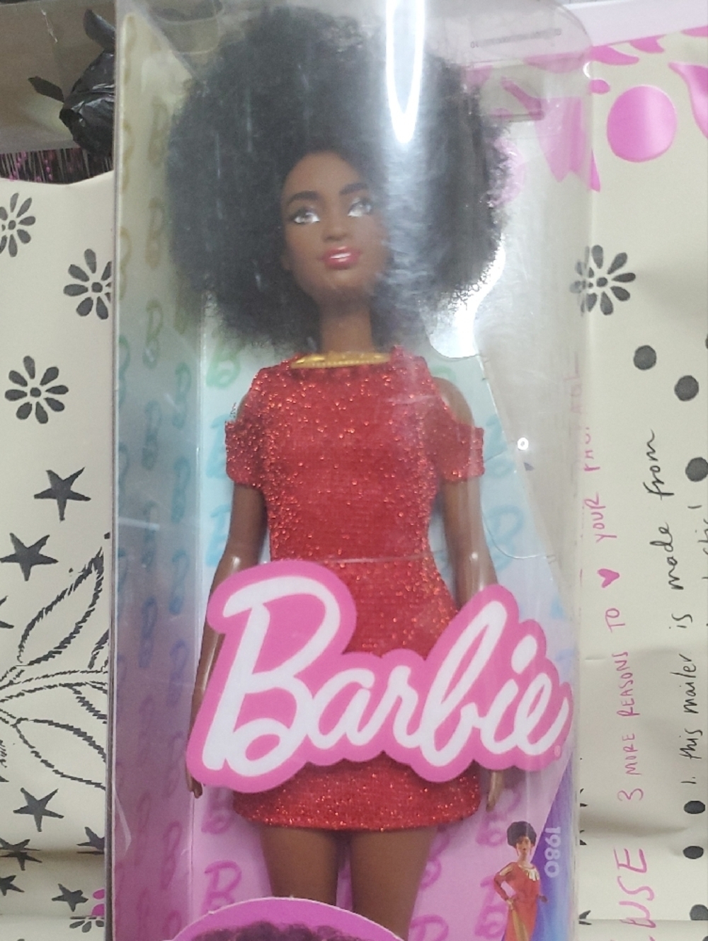 Barbie Afro Doll with Pink Glitter Outfit - Picture 7 of 7